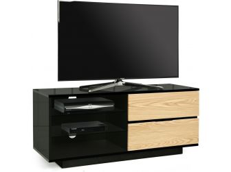 Gloss Black and Oak TV Cabinet Gallus