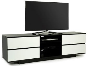 Gloss Black and White TV Cabinet Avitus
