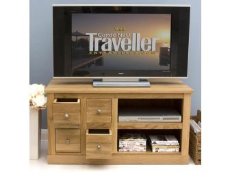 Oak Four Drawer Tv Cabinet COR09A