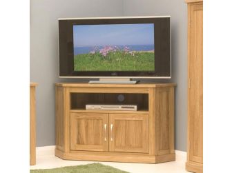 Oak Corner Enclosed Tv Cabinet COR09C