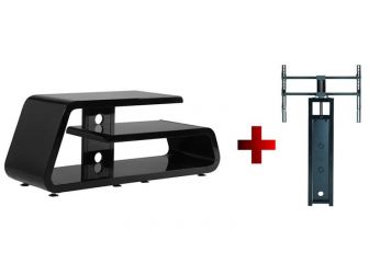 Black Tv Stand With Canteliver Bracket GAM1200-GB-B