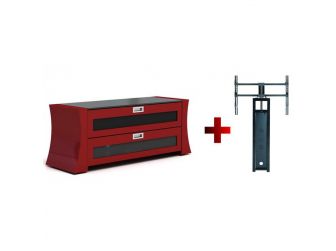 Concave Sided Red Cantilever Tv Stand SAP1200-GR-B