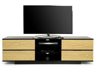 Gloss Black and Oak TV Cabinet Avitus