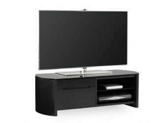 Real Black Wood Veneer TV Cabinet - FW1100CB-BLK